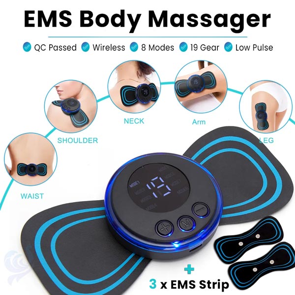 Combo 3 Pcs Body Pad Massager +1 Pcs Foot Pad Massager + 1 Pcs Mechine - Image 6