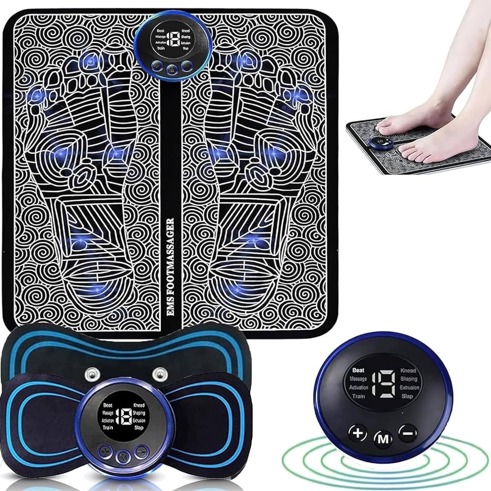 Combo 3 Pcs Body Pad Massager +1 Pcs Foot Pad Massager + 1 Pcs Mechine - Image 3