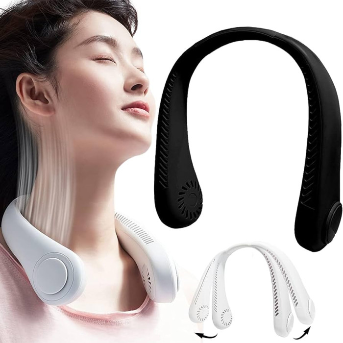 New Portable Rechargeable Neck Fan - Image 7