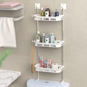 3 TIER TOILET TANK TOP CADDY, WALL MOUNTED ORGANIZER, BATHROOM ORAGNAZER