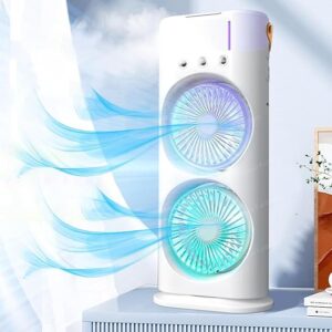 Rechargeable Remote Control Double Head Spray Cooling Fan